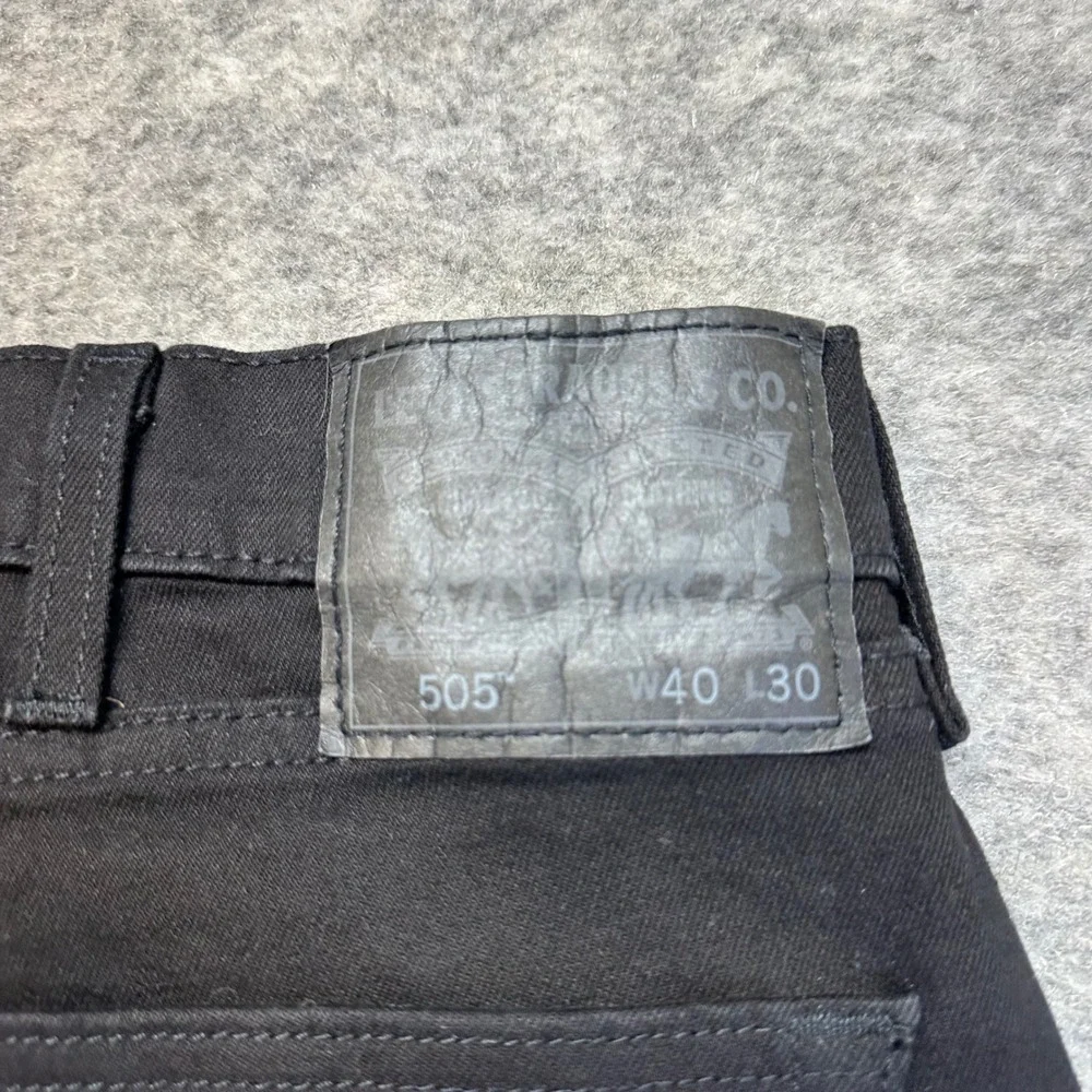 Lot of 3 Levi's 505 Straight Jeans Men's 40x30 Blue Black Work Pant Bundle